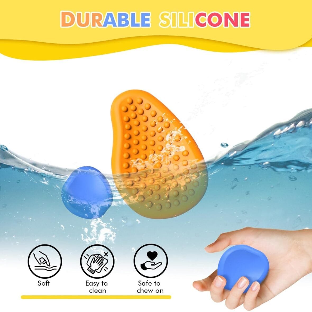 6 Pcs Silicone Sensory Worry Stones
