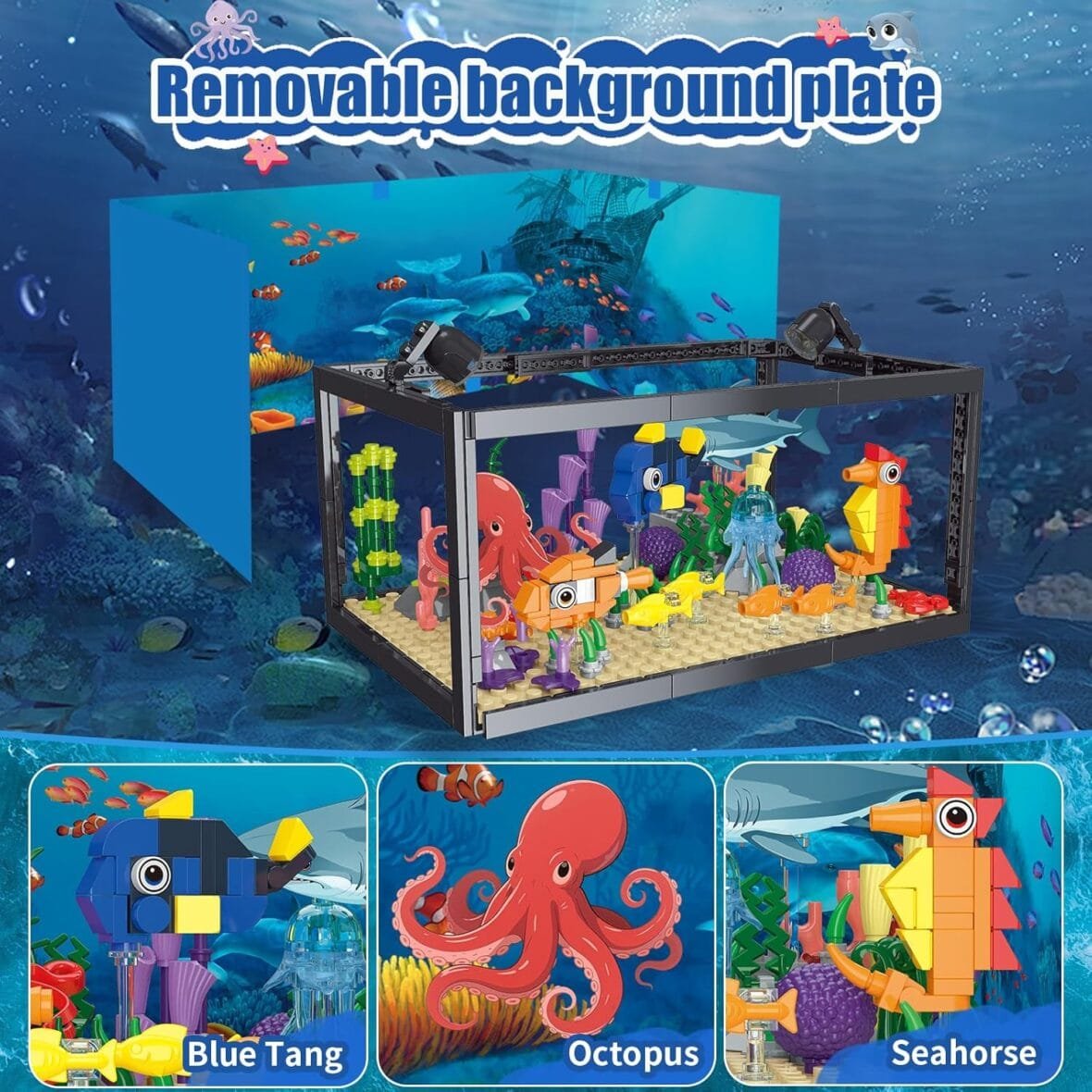 8 in 1 Aquarium Building Set with LED