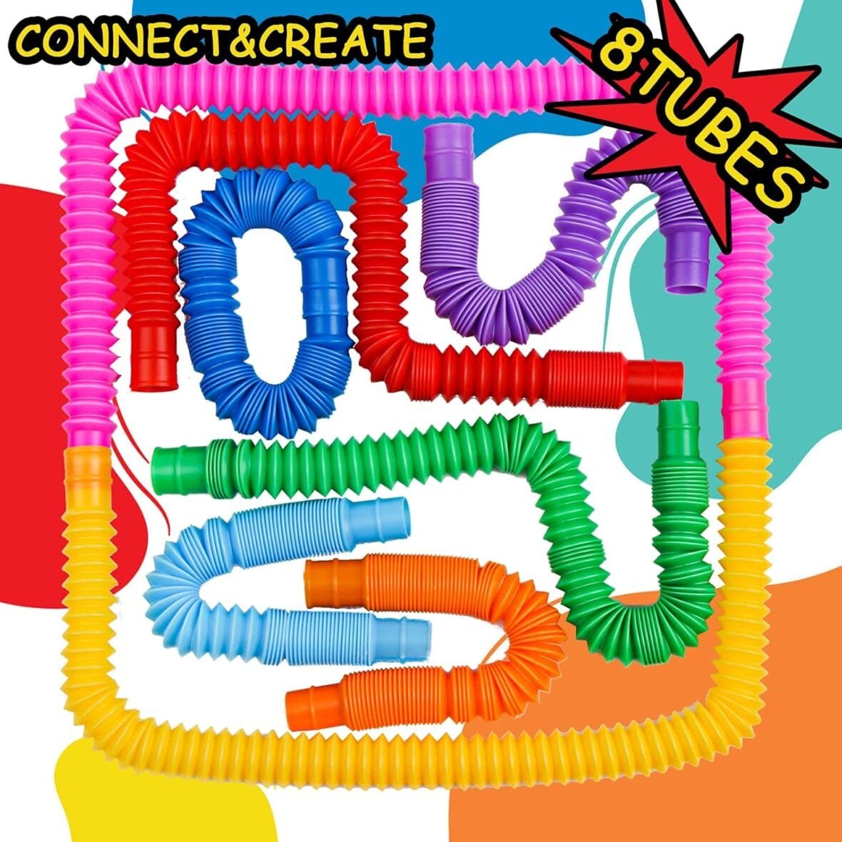 8pcs Sensory Fidget Tubes for All Ages