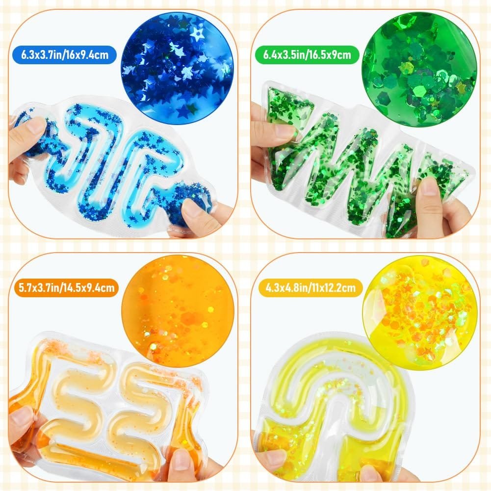 Ainiv Sensory Fidget Maze Toys – 4 Pack
