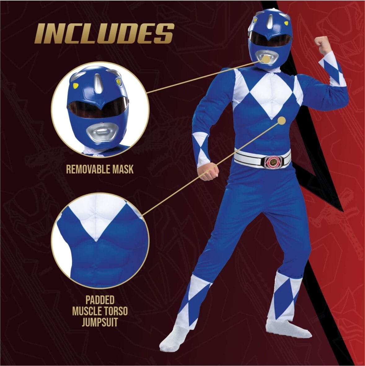 Blue Power Rangers Costume for Kids