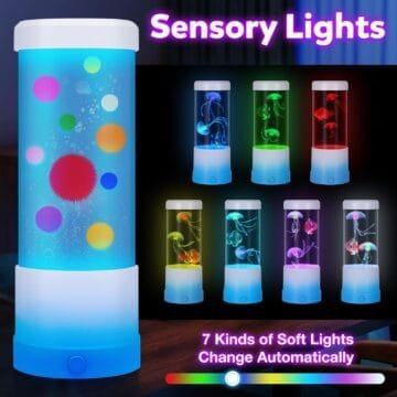 Colorful Sensory Jellyfish Night Light