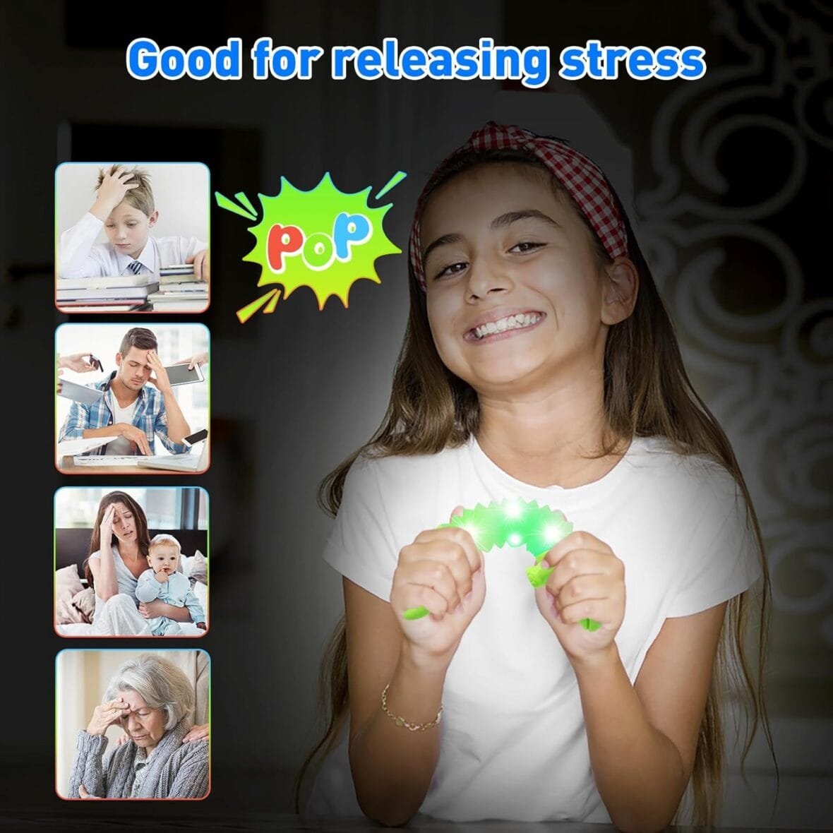 DELEE LED Pop Tubes Animal Sensory Toy