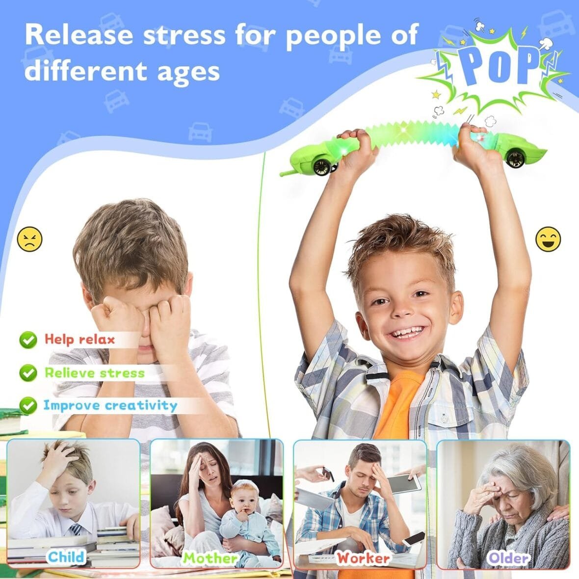 DELEE Light Up Sensory Tubes Toy