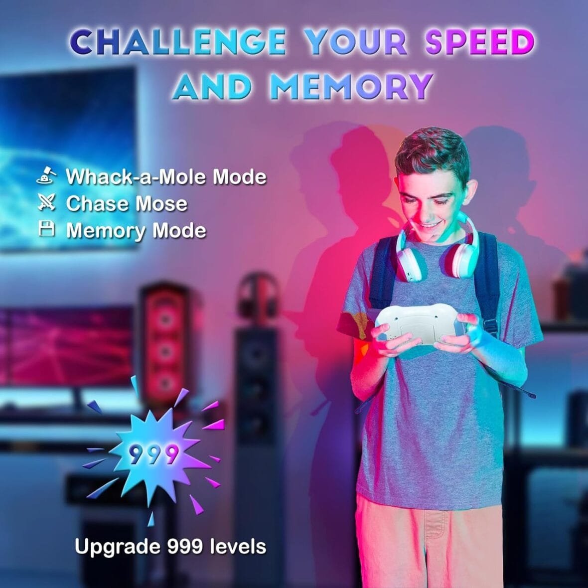 Flashing Push Game Fidget Toy Console