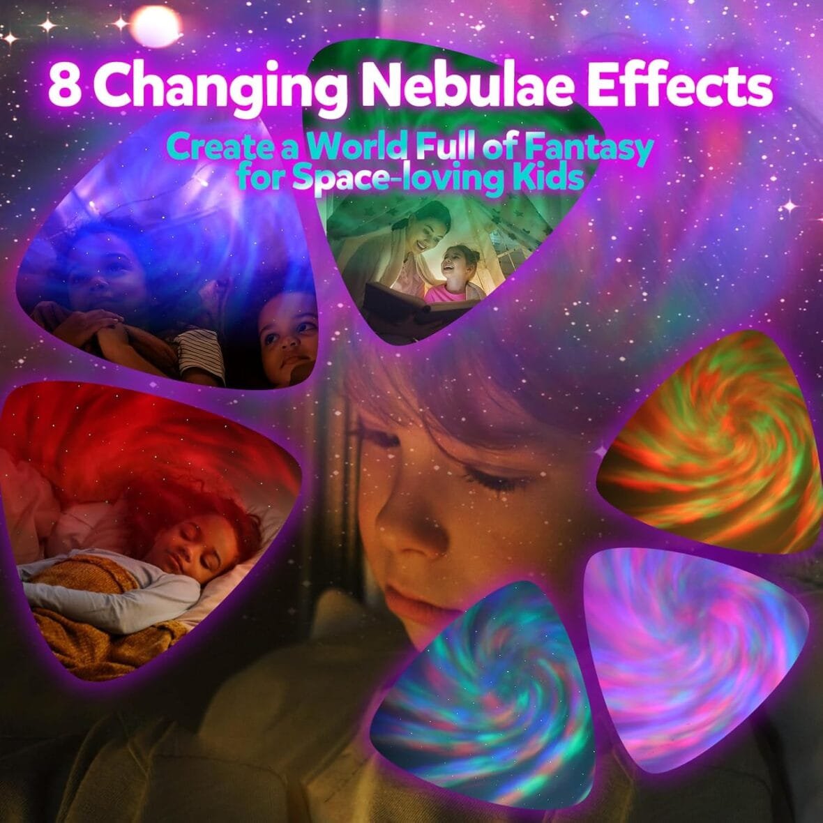 Kids Astronaut Galaxy Night Light Projector