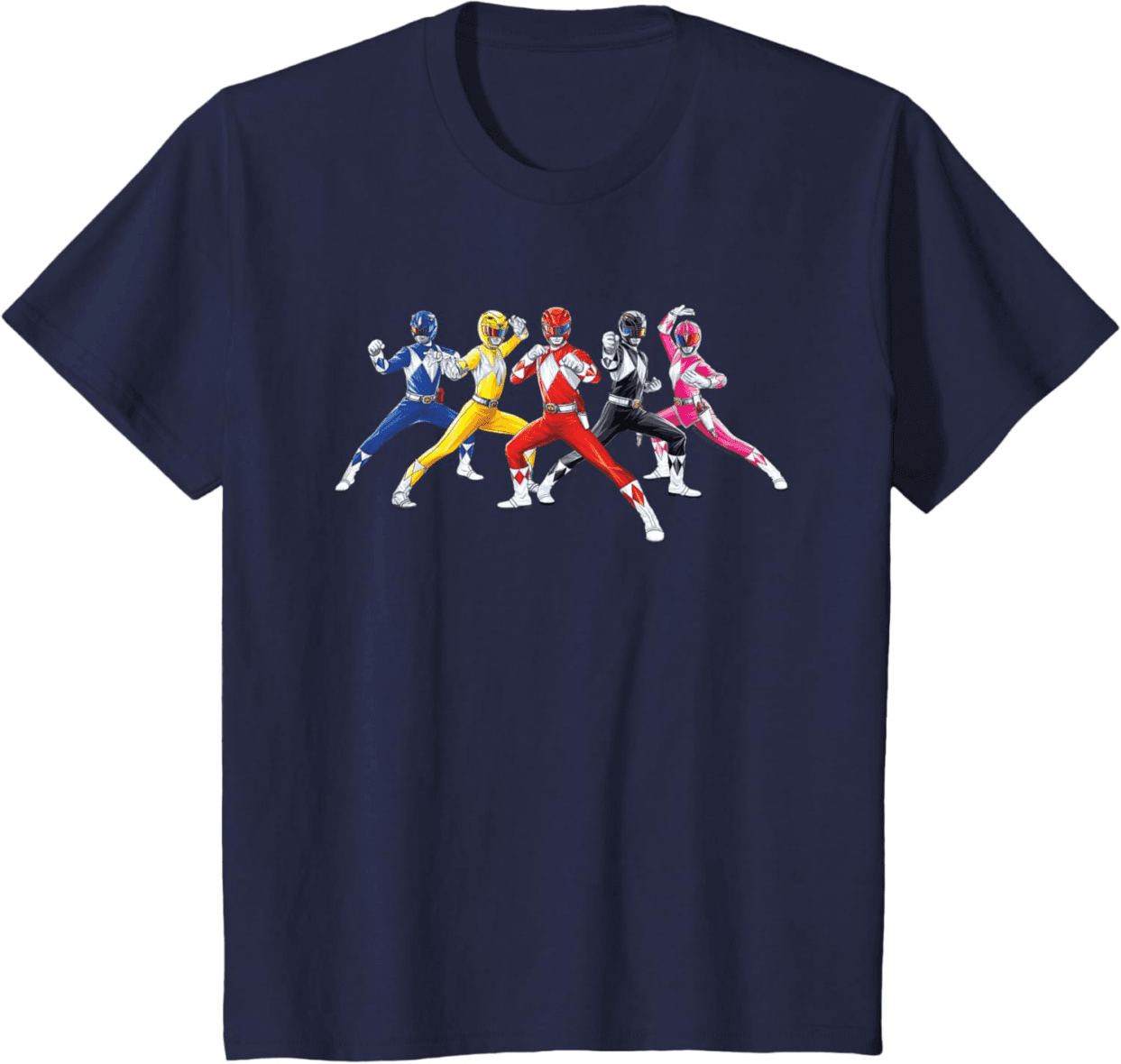 Kids Power Rangers Fighting Pose T-Shirt