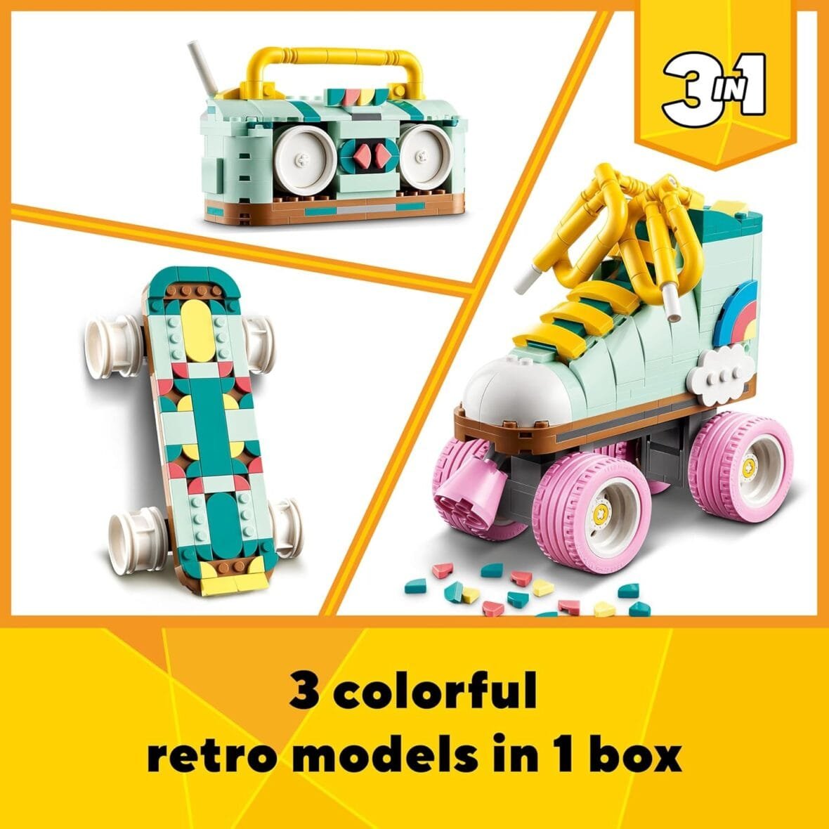 LEGO Creator 3in1 Retro Skate Toy – 31148