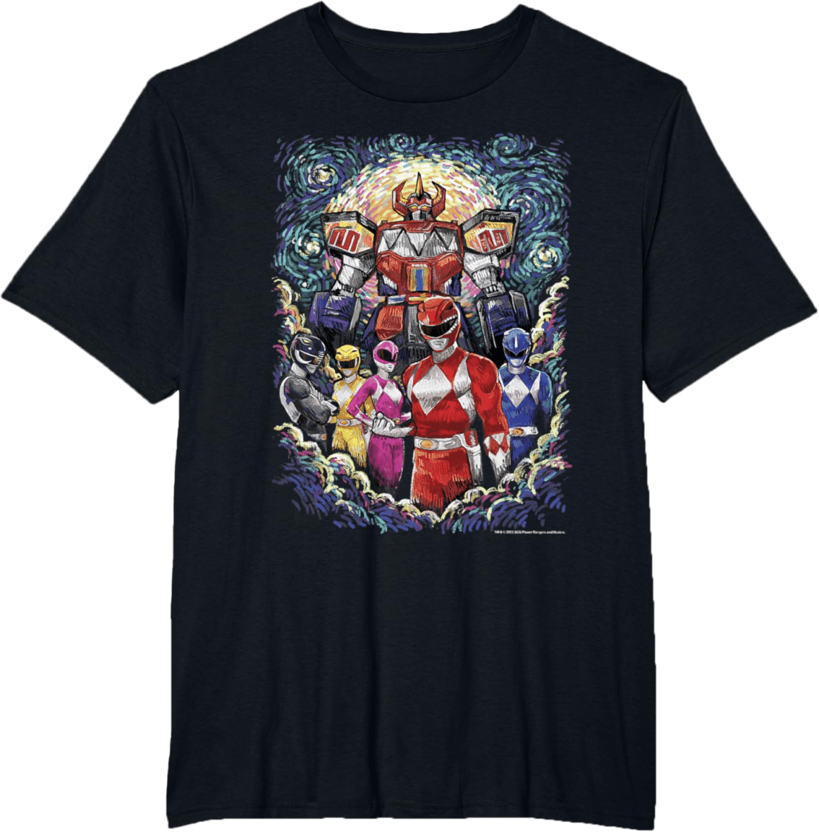 Mighty Morphin’ Megazord Starry Night T-Shirt
