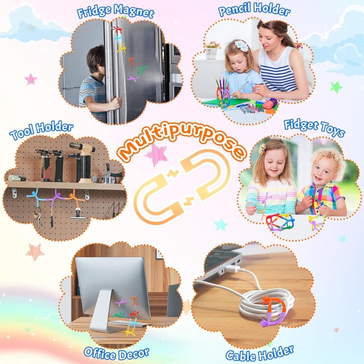 Multipurpose Magnetic Fidget Toys (12 Pcs)