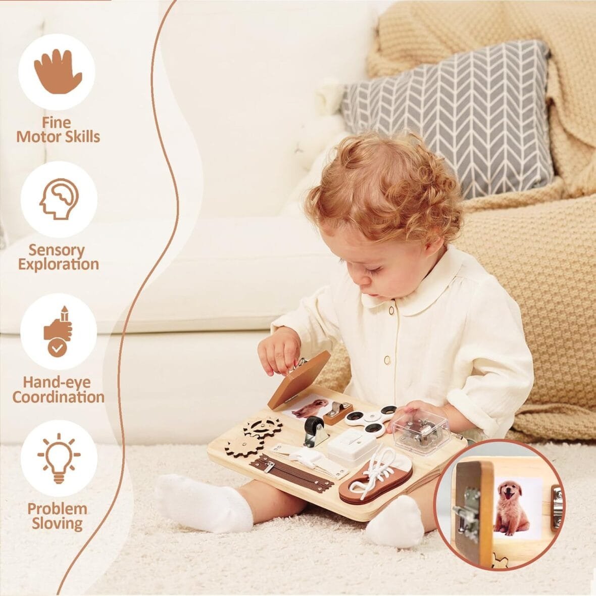 Potatomato Montessori Busy Board – Sensory Toy