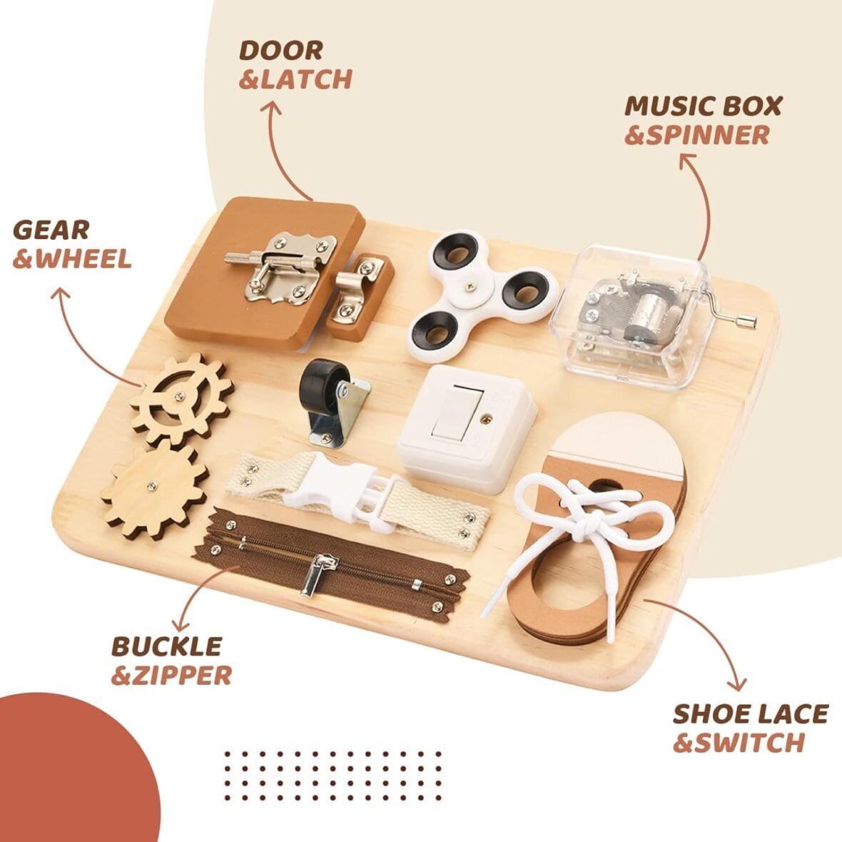 Potatomato Montessori Busy Board – Sensory Toy