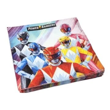 Power Rangers 33 CM Paper Napkins, 20 Pack