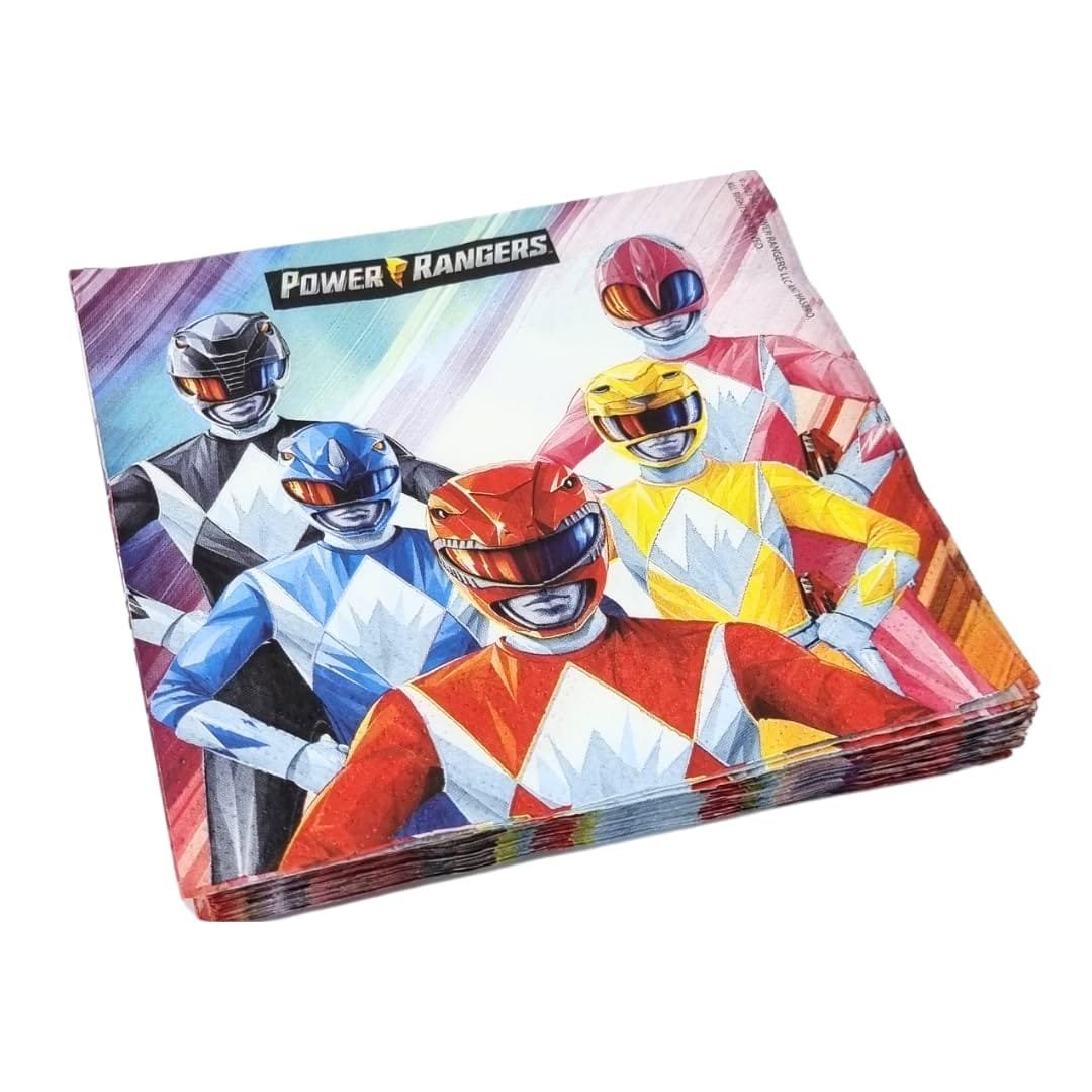 Power Rangers 33 CM Paper Napkins, 20 Pack