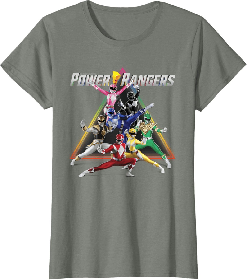 Power Rangers Retro Rainbow Pyramid T-Shirt