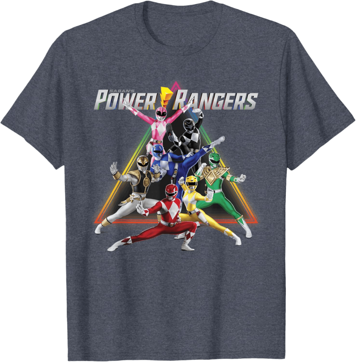 Power Rangers Retro Rainbow Pyramid T-Shirt