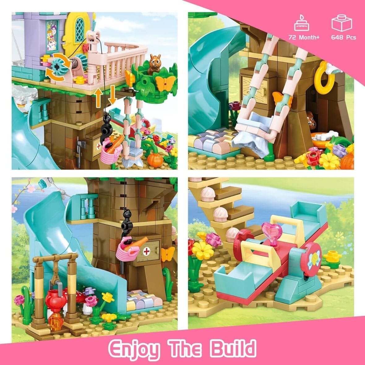 QLT QIAOLETONG Tree House Lego Compatible Toy