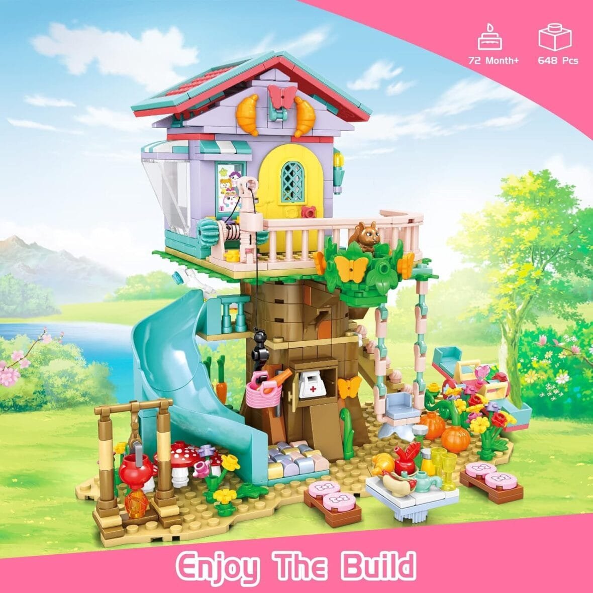 QLT QIAOLETONG Tree House Lego Compatible Toy