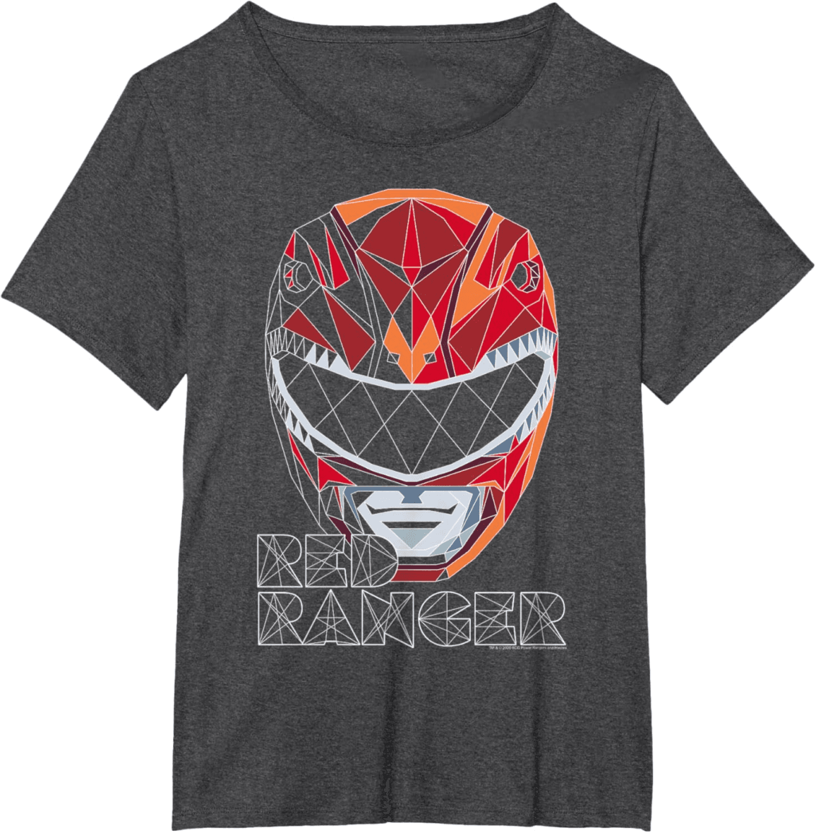 Red Ranger Geometric Helmet T-Shirt