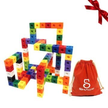 SHAWE Kids Snap Cube Construction Toys - 100 Pieces