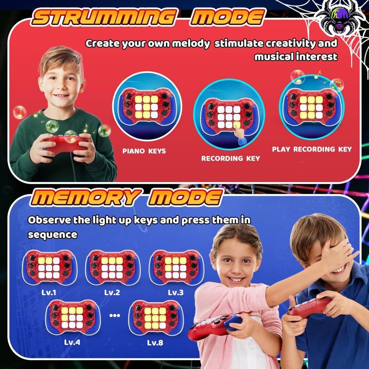 Spider Push Pop Sensory Fidget Toys