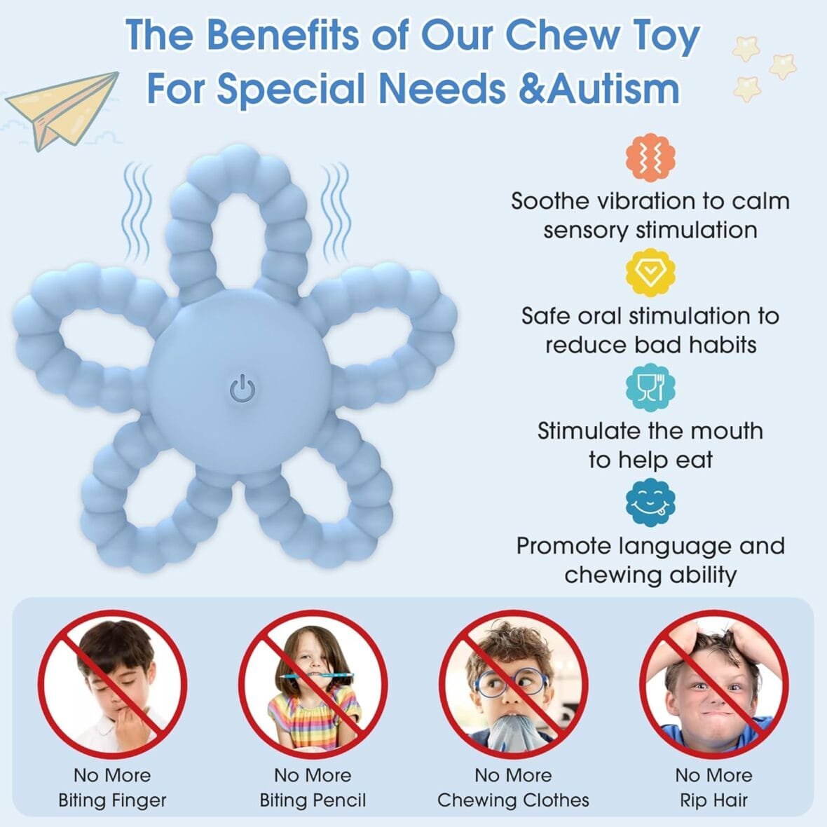 Vibrating Chew Toys for Autistic Kids