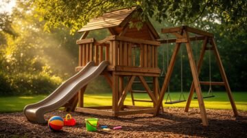 playhouses with slide swings