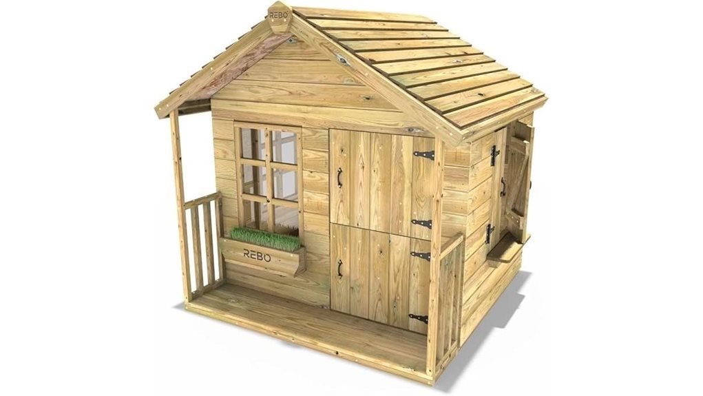 wooden playhouse for kids