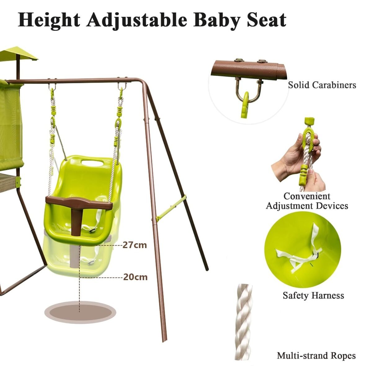 4-in-1 Kids Swing and Slide Set