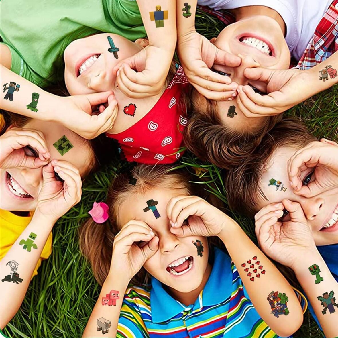 4 Sheets Video Game Temporary Tattoos