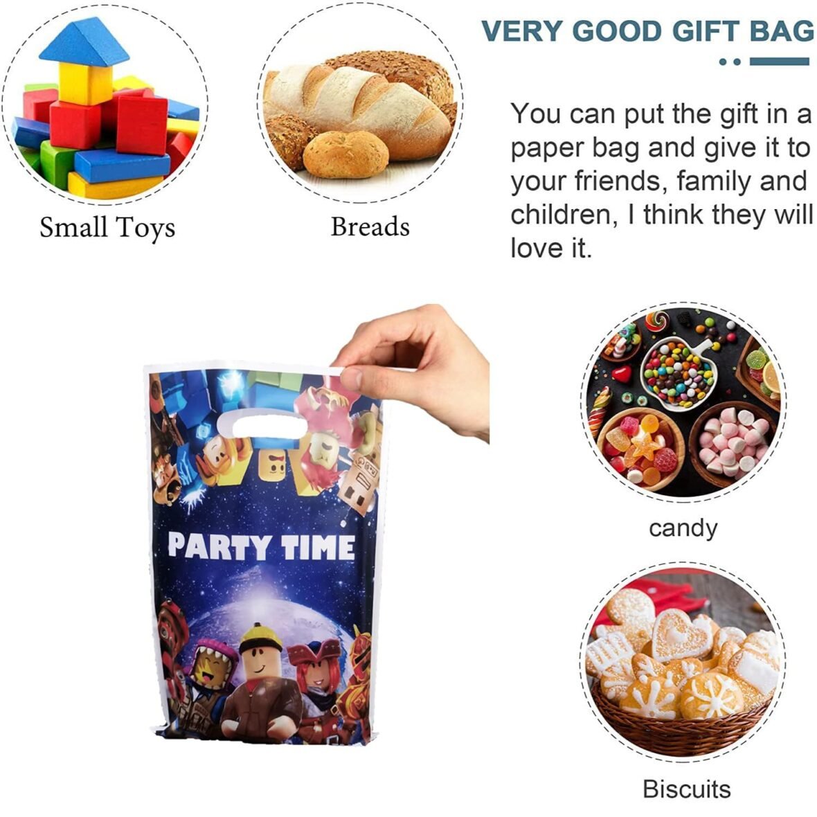 50 Pcs Roblox Birthday Party Bags