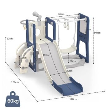 8-in-1 Toddler Slide and Swing Set