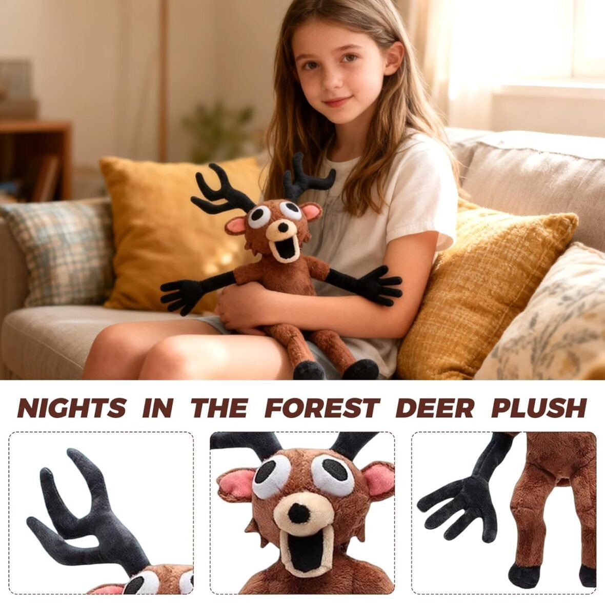 99 Nights Forest Deer Plush Toy – 14.8 Inch