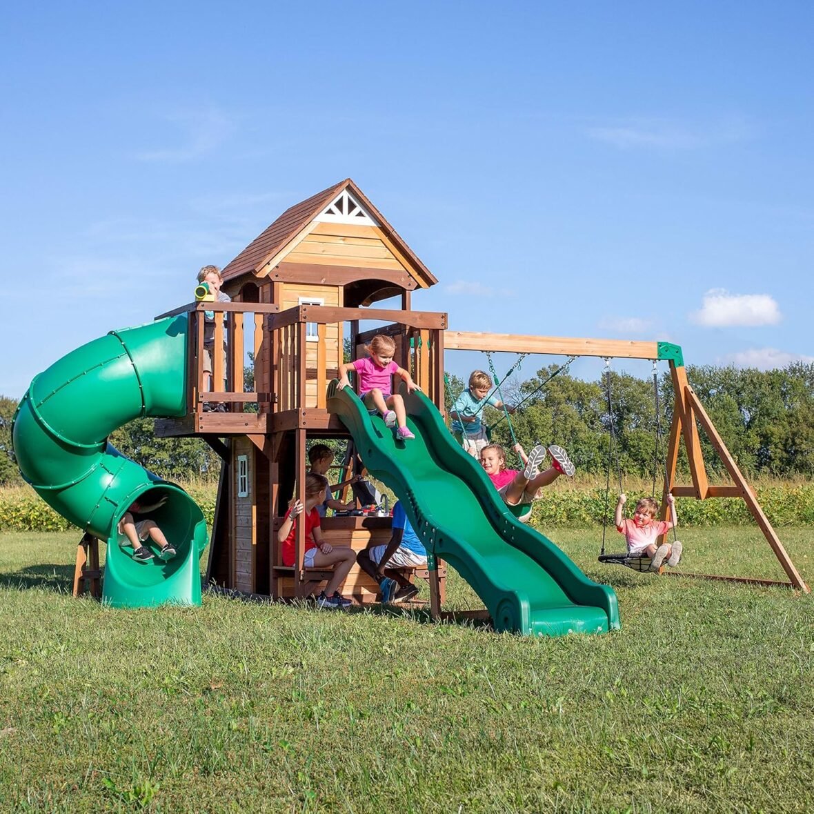Cedar Cove Cedar Wood Swing Set