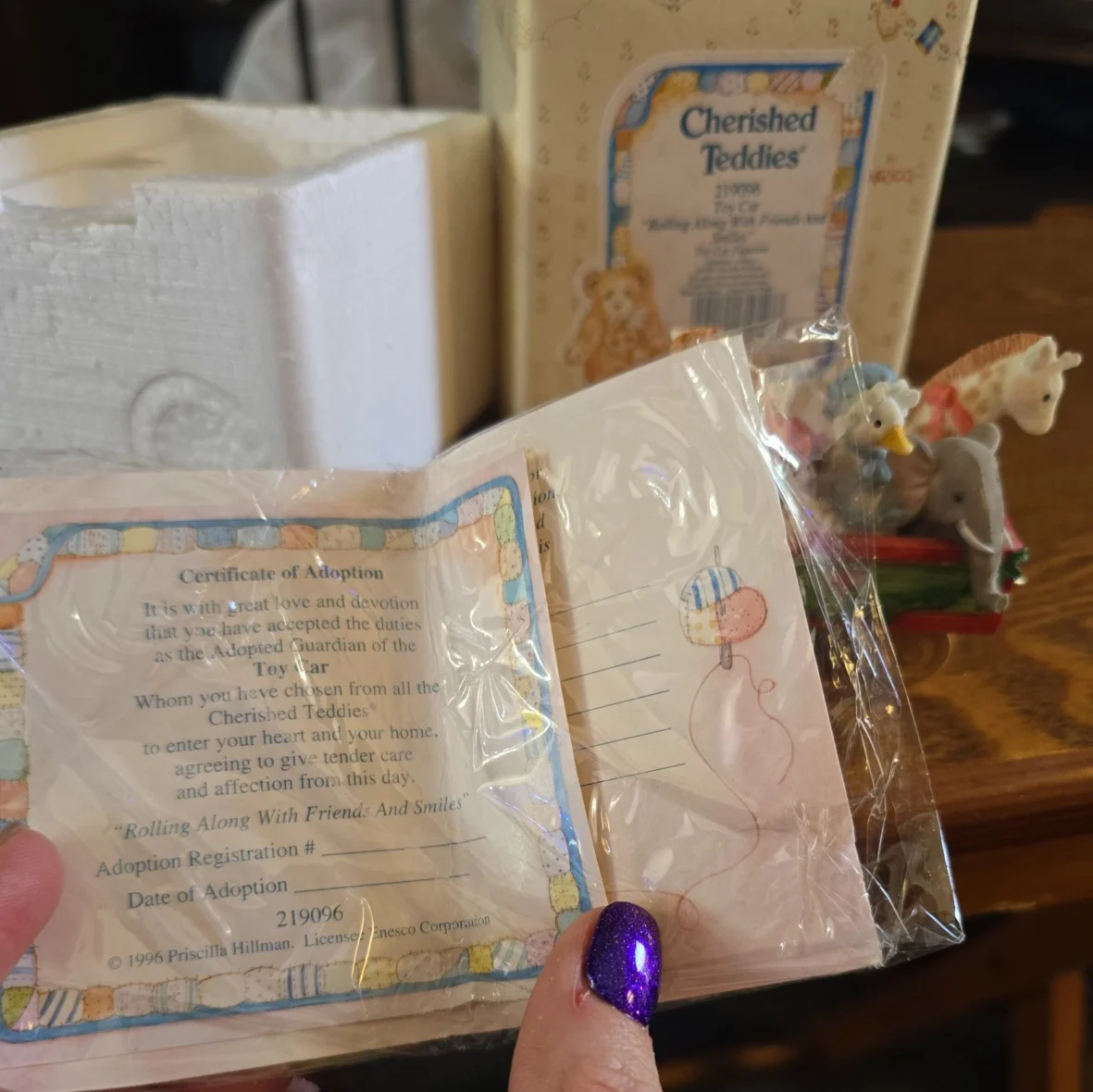 Cherished Teddies 1996 Toy Car Train