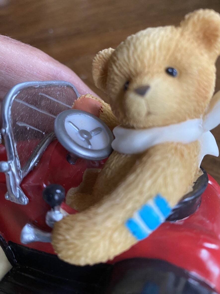 Cherished Teddies Roger Riding Car Figurine