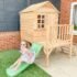 Evermeadow Tower Wooden Playhouse with Slide