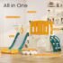Kids' Indoor/Outdoor Slide with Ladder & Hoop