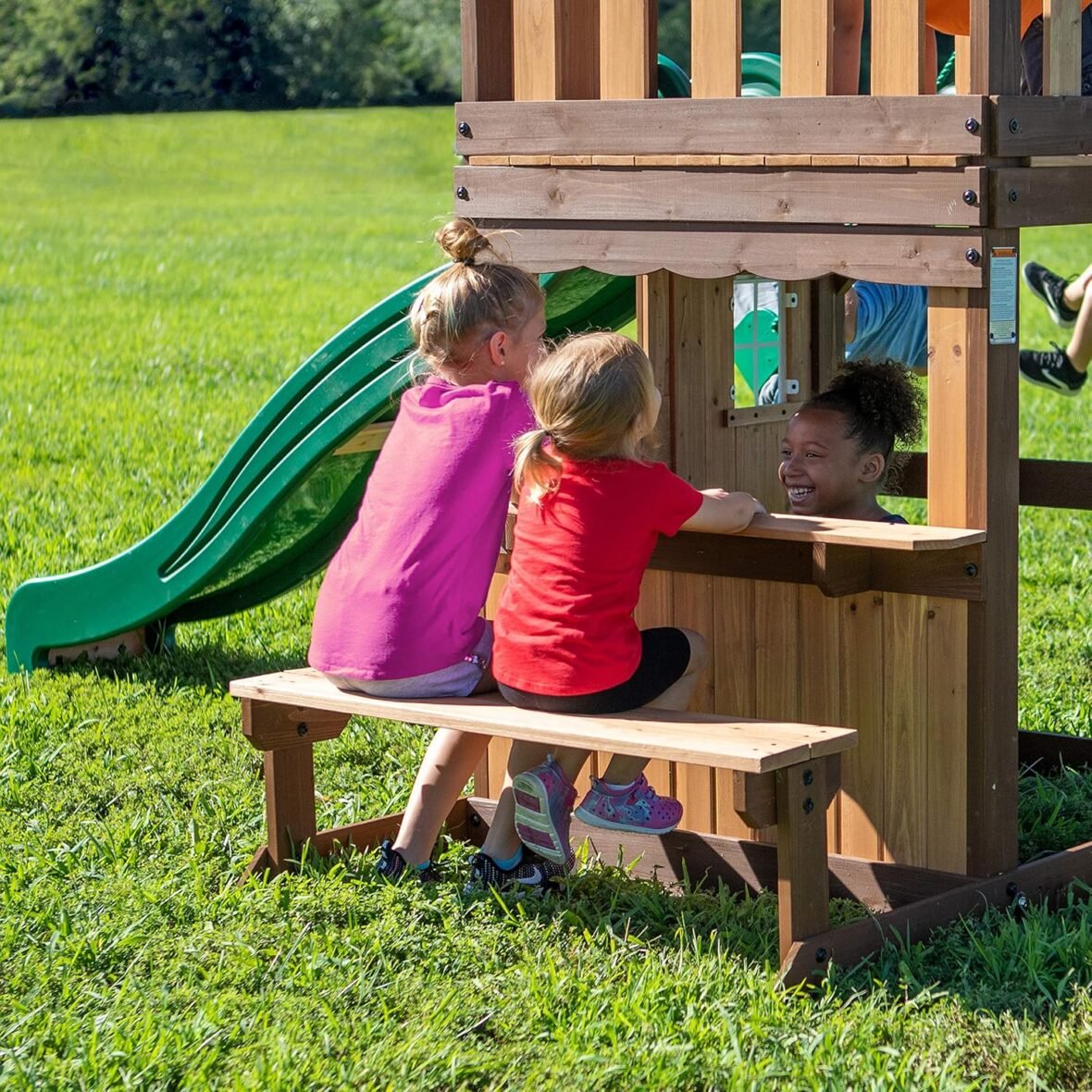 Lakewood Cedar Wood Swing Set for Kids