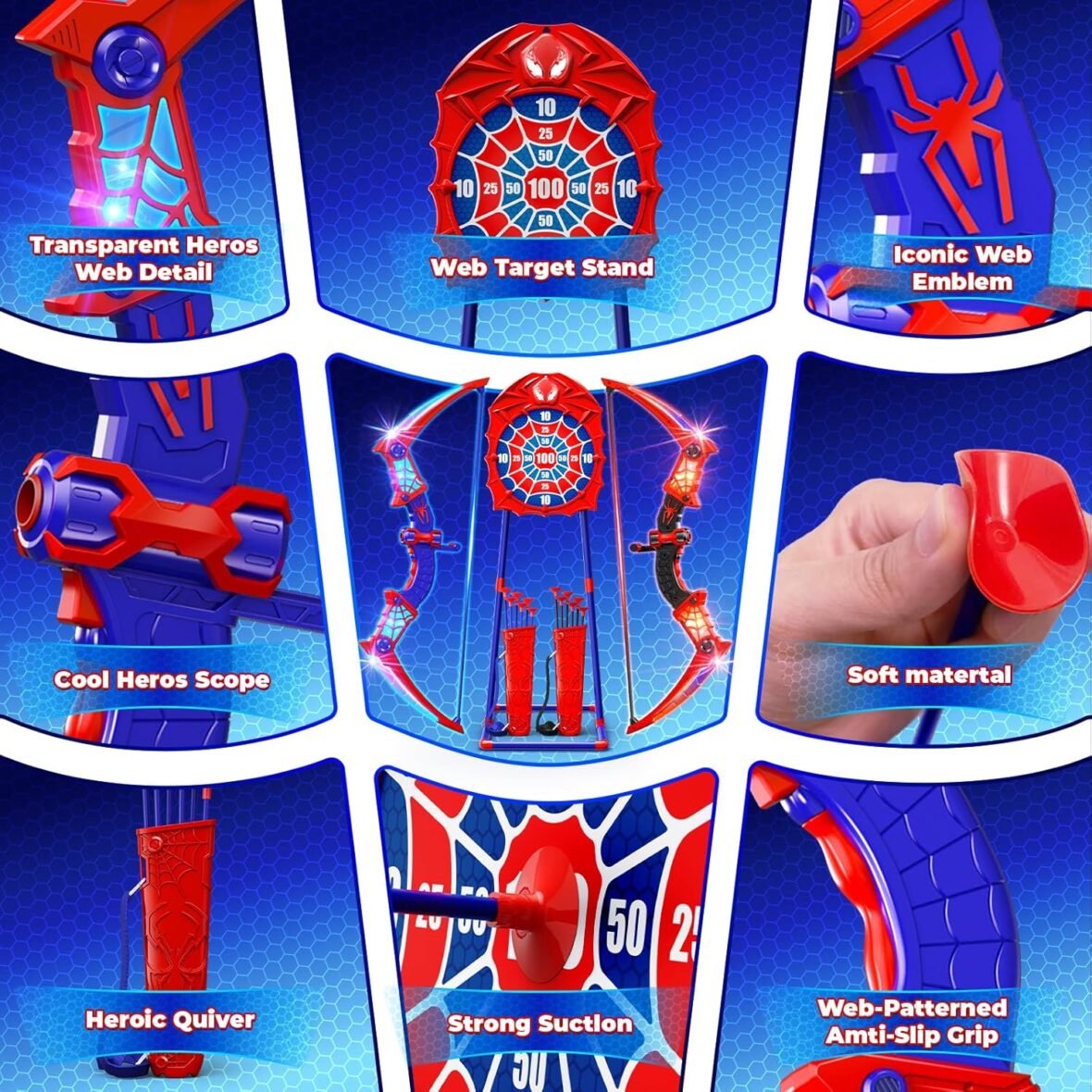 LED Target & Quiver Toys for Ages 3-12