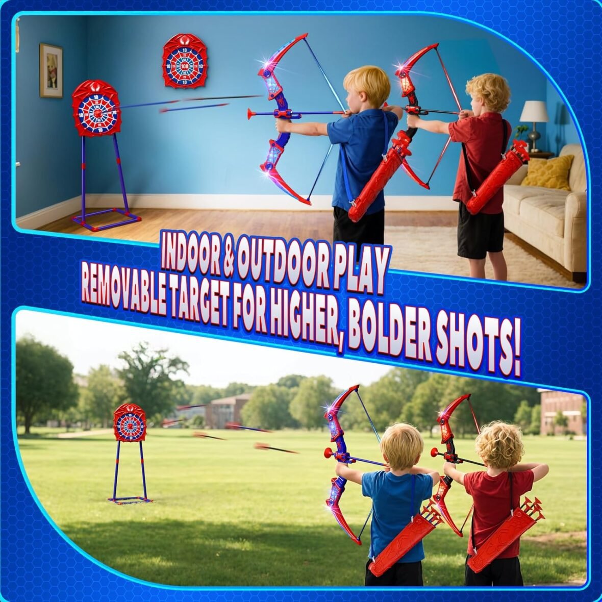 LED Target & Quiver Toys for Ages 3-12
