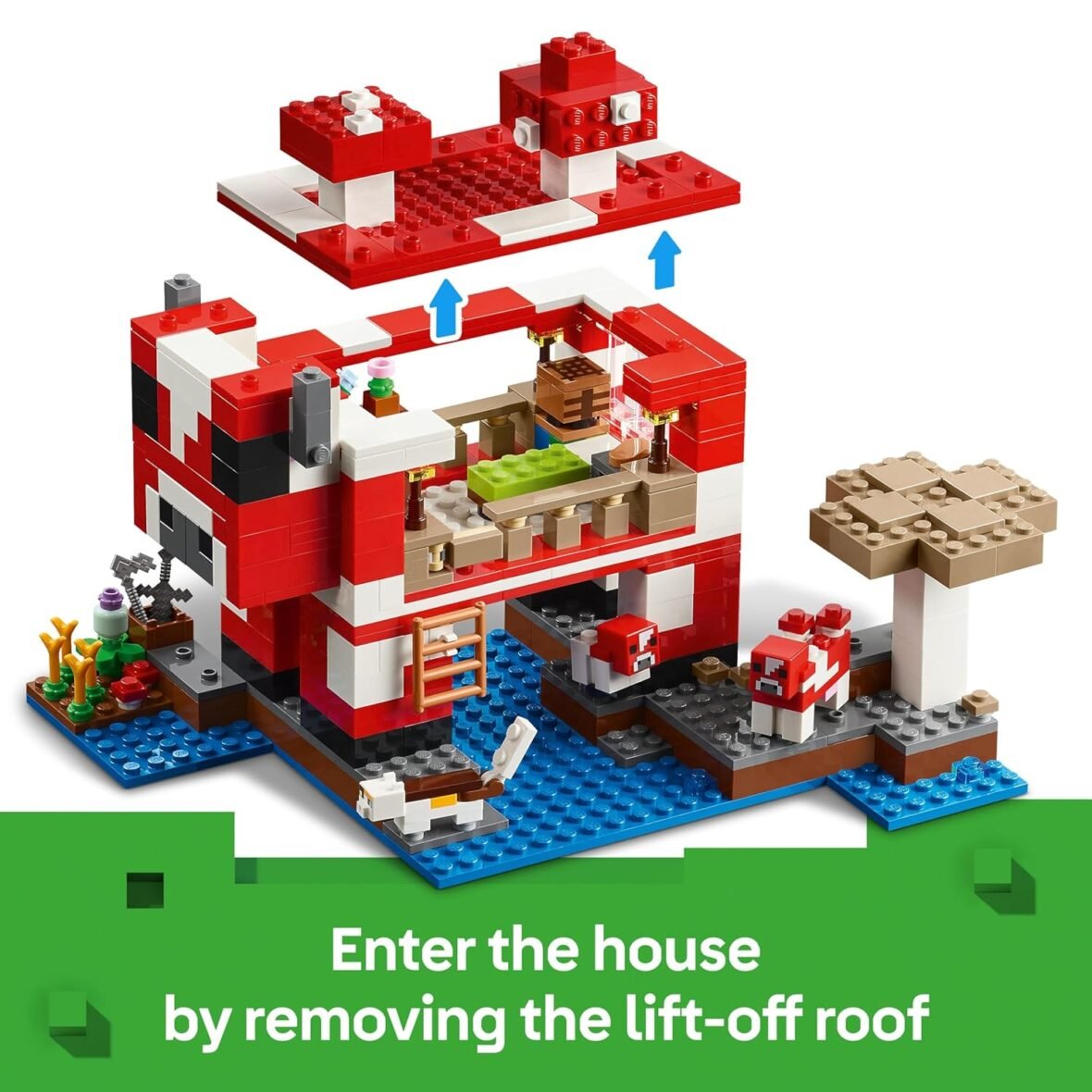 LEGO Minecraft Mooshroom House Building Set
