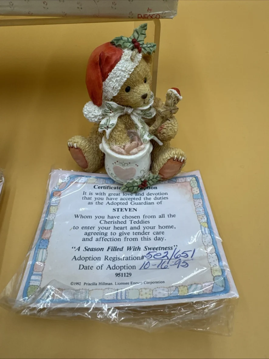 Lot of 3 Vintage Enesco Teddies Figurines