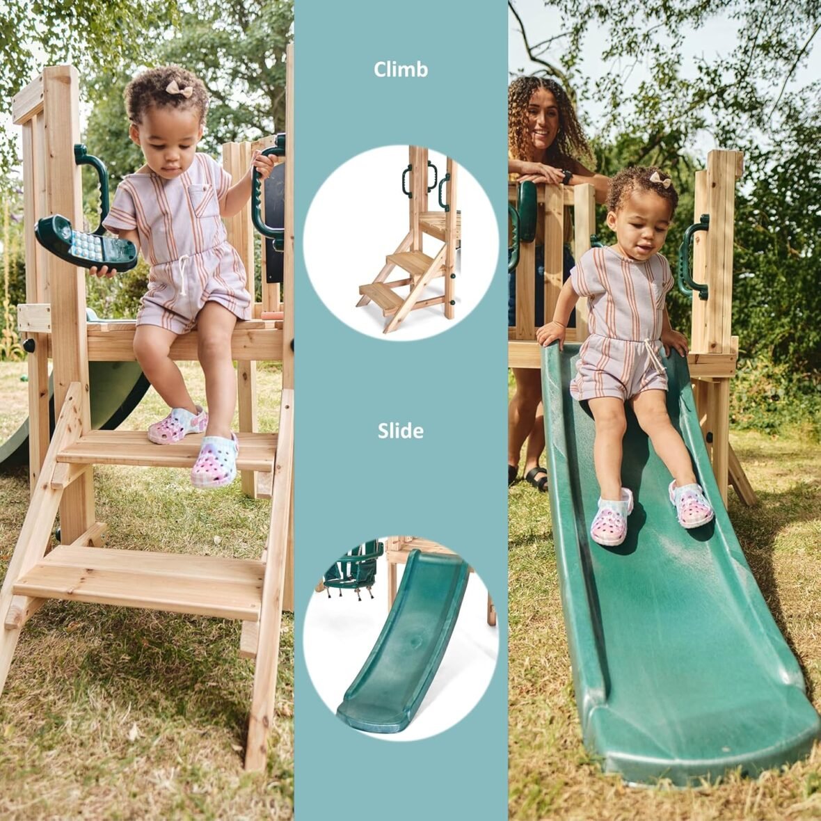 Plum Play Kids Outdoor Swing and Slide Set