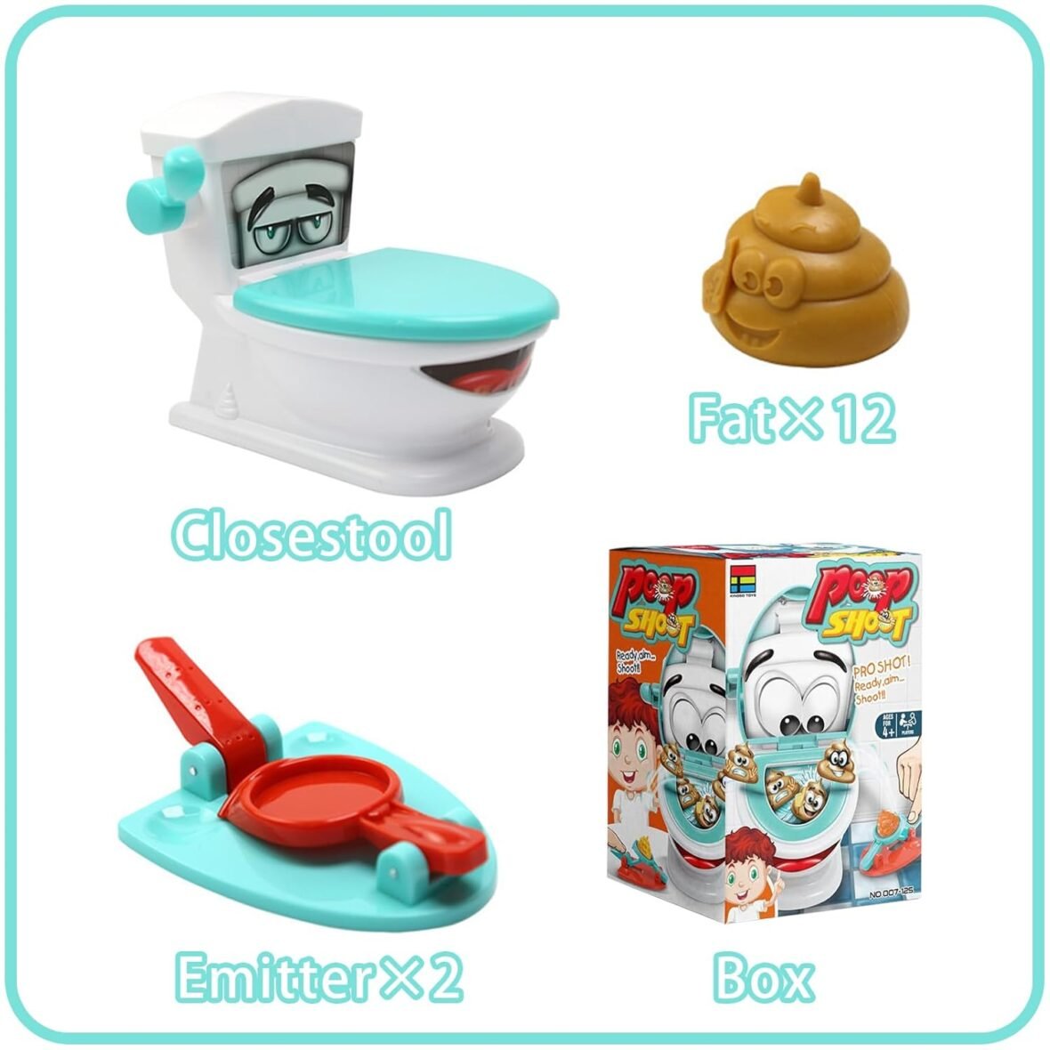 Poop Shoot Game with Launchers and Poops