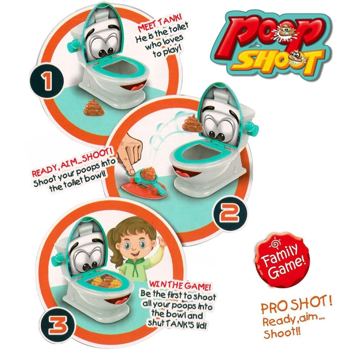 Poop Shoot Game with Launchers and Poops