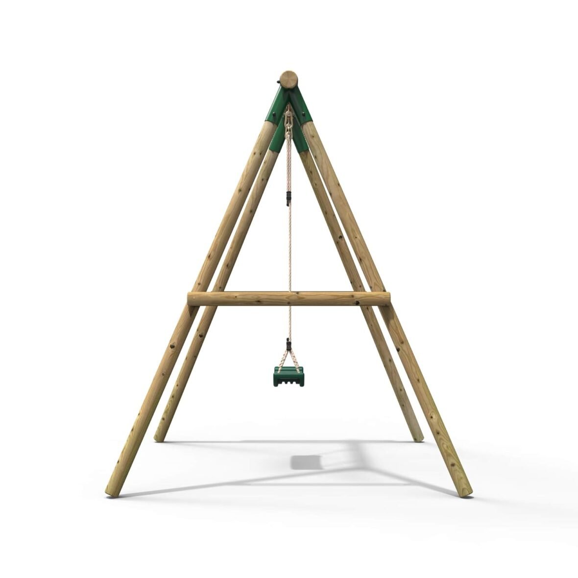 Rebo® Solar Wooden Garden Swing Set