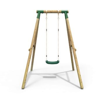 Rebo® Solar Wooden Garden Swing Set