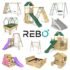 Rebo® Venus Wooden Garden Swing Set