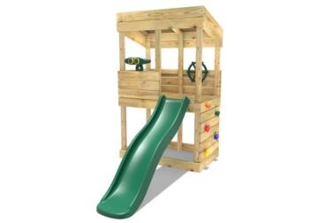 Rebo® Wooden Lookout Tower Playhouse with Slide